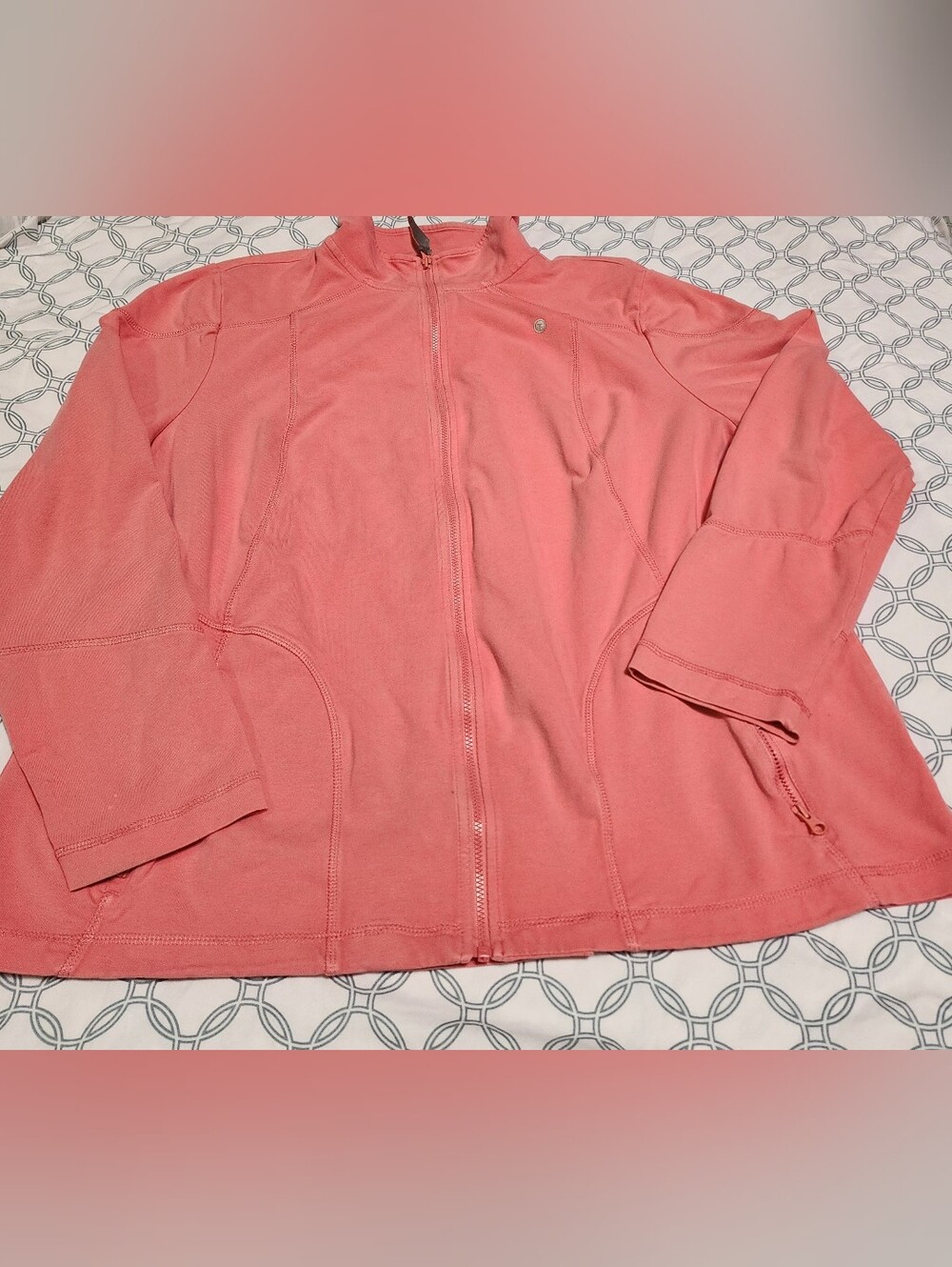 Talbots Coral Zip-Front Utility Jacket, SZ 1x